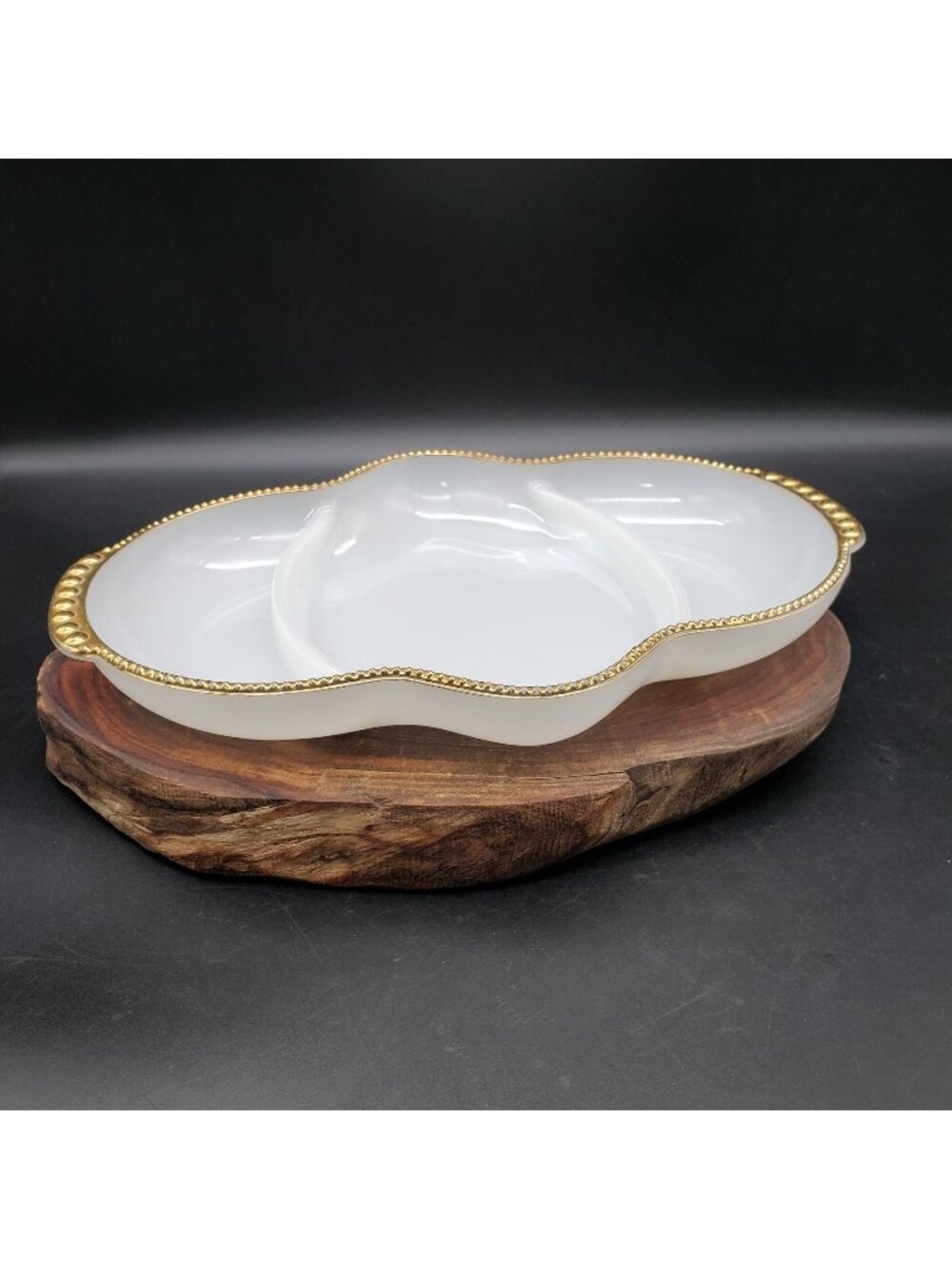 Vintage Anchor Hocking Fire-King Golden Anniversary 3 Part Relish Dish
